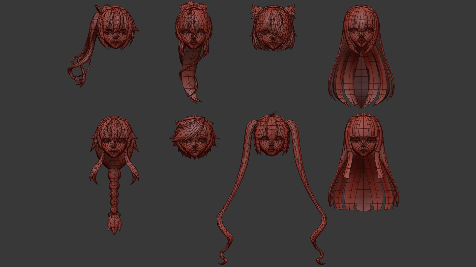 3D Model Hair Style 09 - TurboSquid 2176264