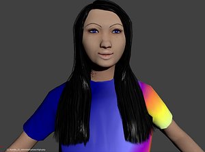 Kumiko - Rigged - 31 - Sunset T-Shirt, Jean Shorts and Shoes