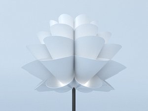 3d flower lamp lighting model