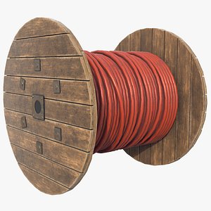 3D model Reel With Cable HD