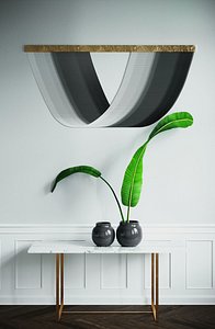 3D decor macrame panel model