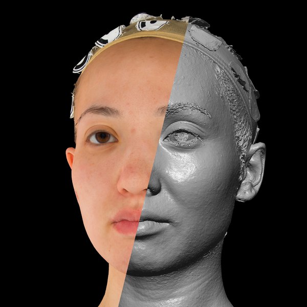 Asian Female 30s head scan 020 3D