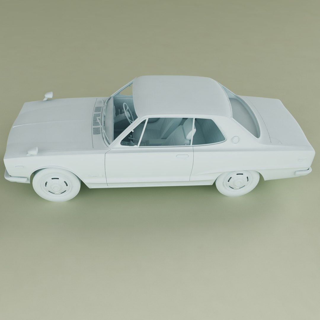 Nissan Skyline 2000GT coupe KGC10 model https://p.turbosquid.com/ts-thumb/mP/Sixybu/H4/nissanskylinec1011/jpg/1686334784/1920x1080/fit_q87/411d92653a84cf53ba36d821fe226893368858a4/nissanskylinec1011.jpg