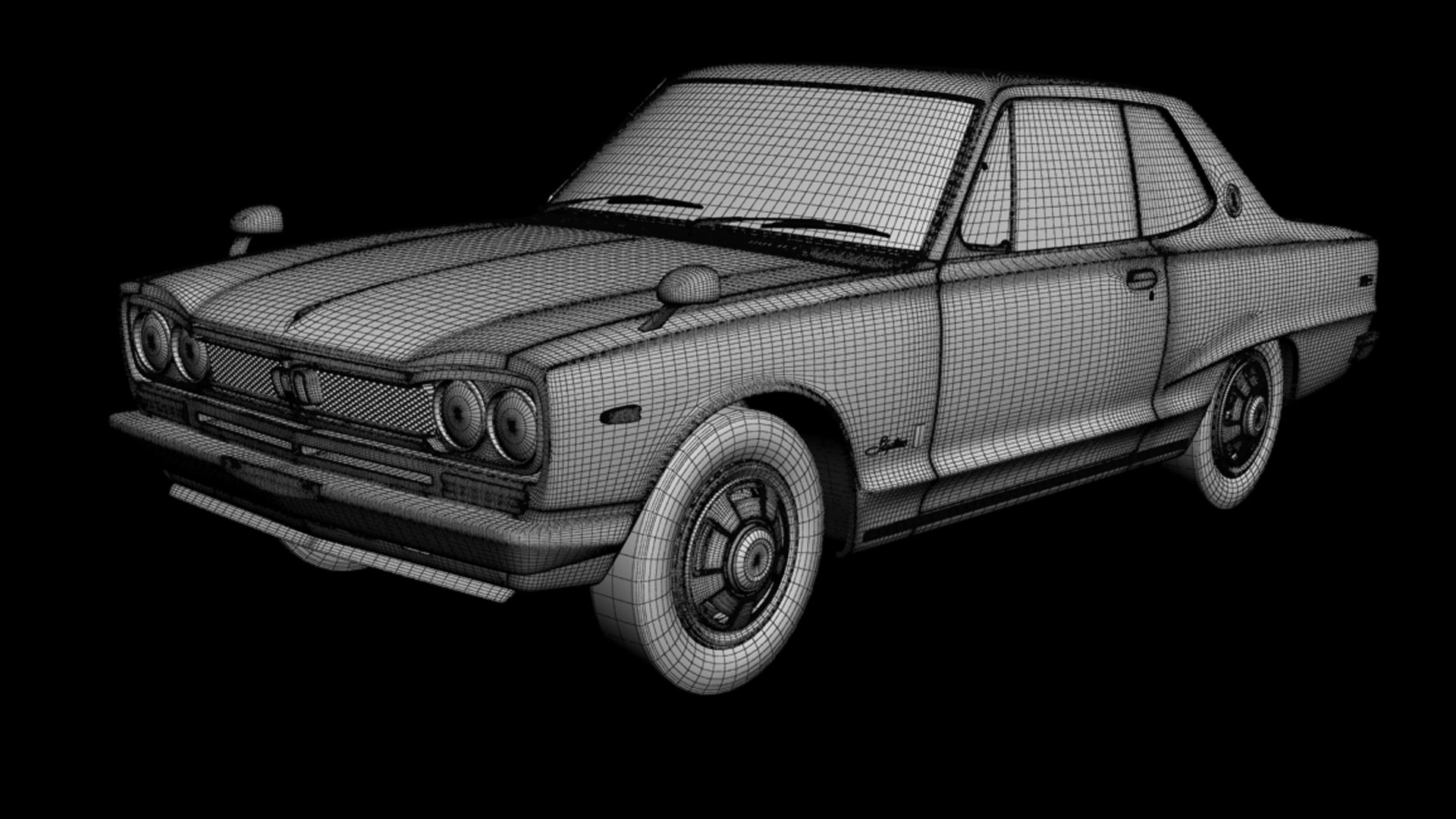 Nissan Skyline 2000GT coupe KGC10 model https://p.turbosquid.com/ts-thumb/mP/Sixybu/RP/w2t/jpg/1686334828/1920x1080/fit_q87/c8a65e21ba8fad9c8f36b185d5de0464d7f54ff8/w2t.jpg