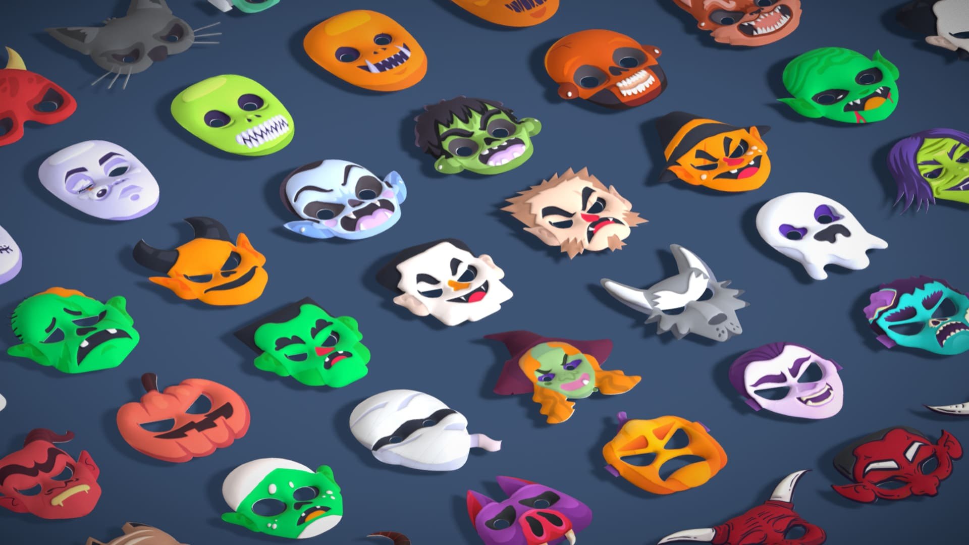 73 Halloween Masks Pack - Toon Horror Ghosts Evil Fantasy - Ultimate ...