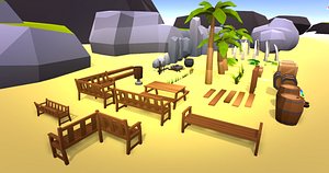 beach island 3D model