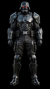futuristic sci-fi design soldier model