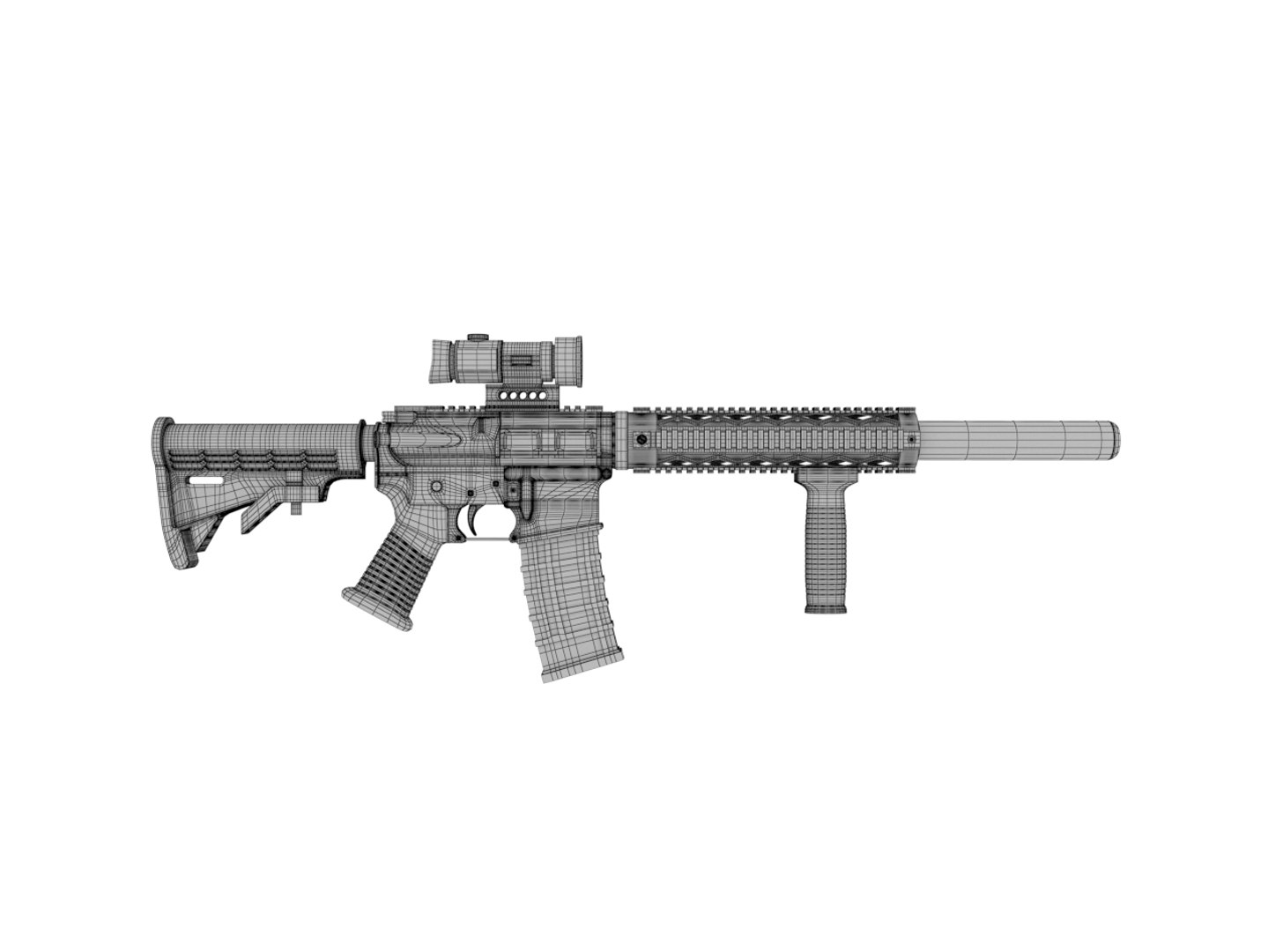M4 Assault Worn Rifle 3D Model - TurboSquid 1490820