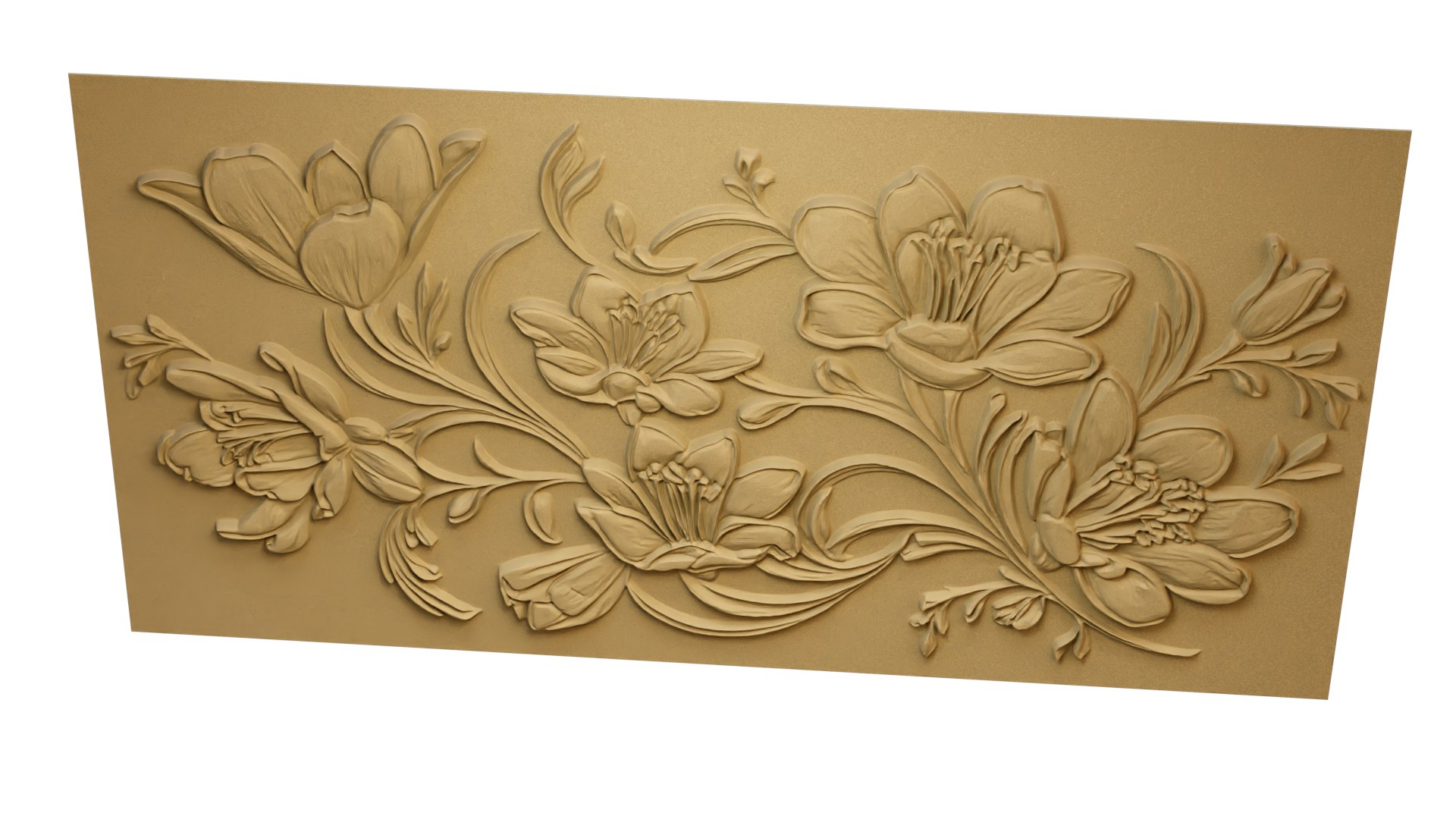 3D Modern Rose Panel Wall Decor Set Relief Stl Mural CNC 309 ...