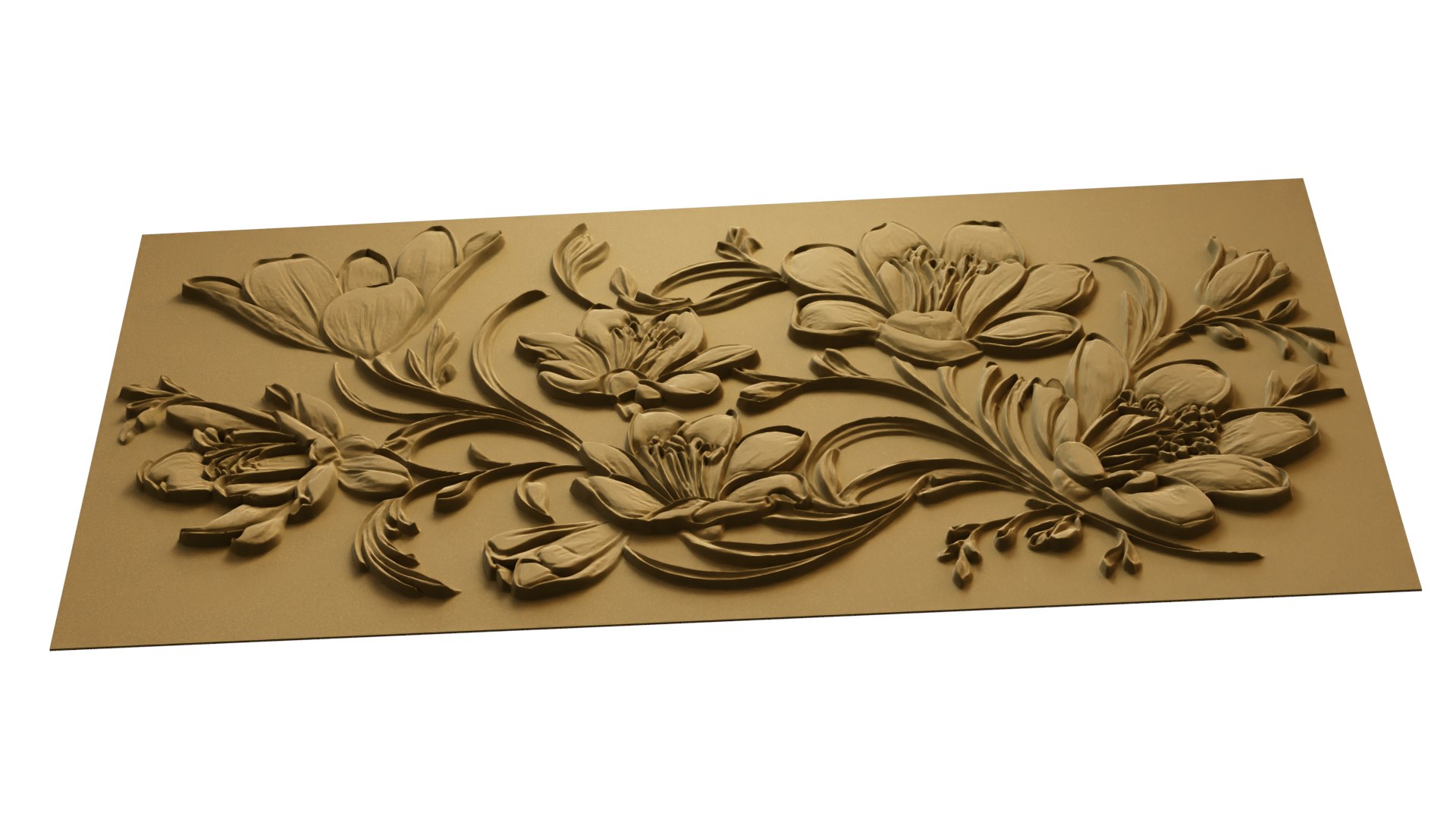 3D Modern Rose Panel Wall Decor Set Relief Stl Mural CNC 309 ...