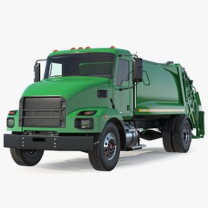 3D Medium-Duty Garbage Truck