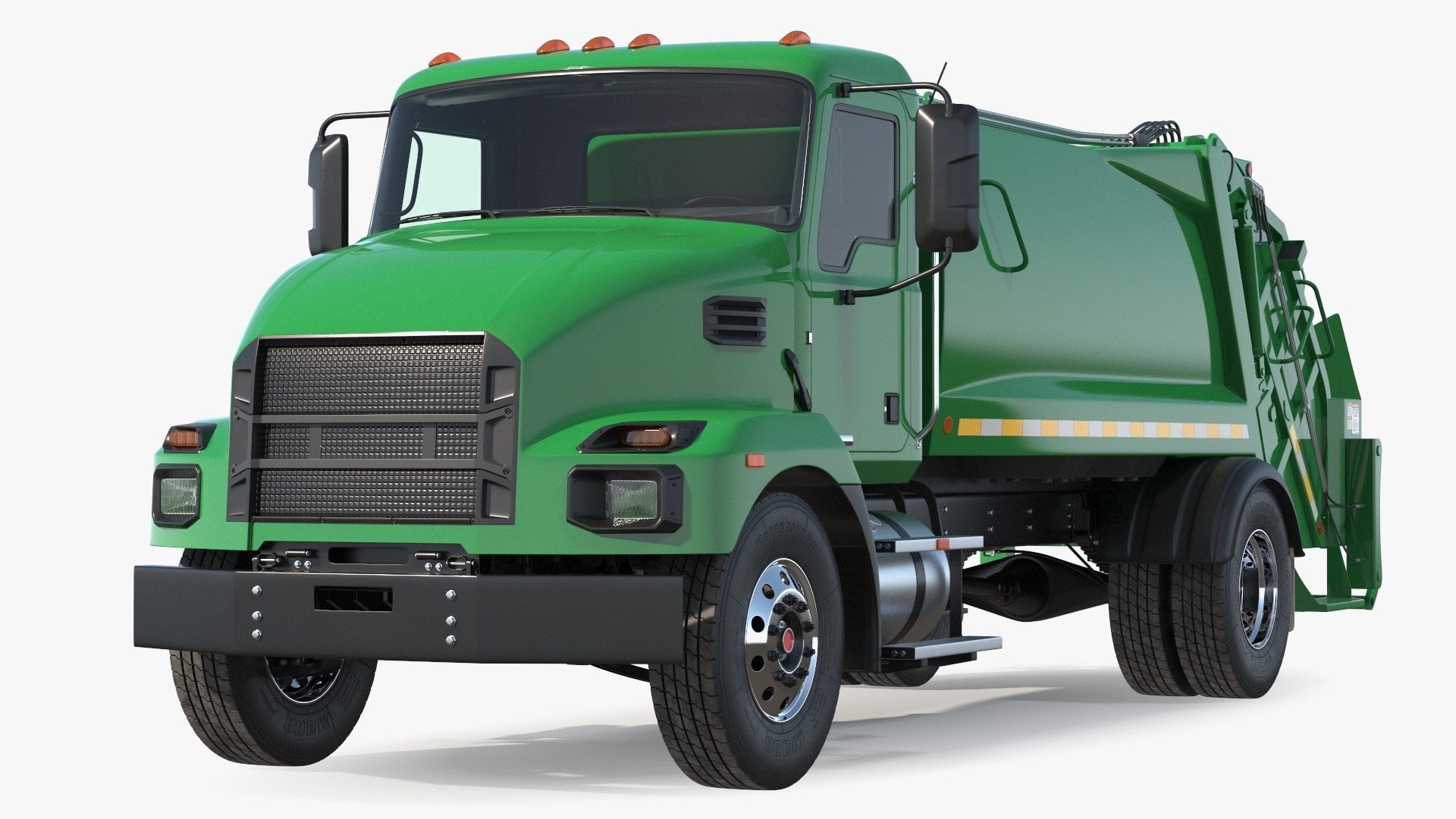 Medium-Duty Garbage Truck 3D model preview