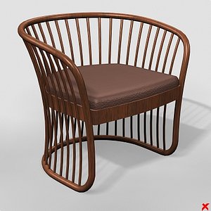 3d armchair chair