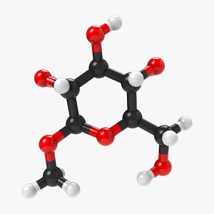 beta methyl glucoside 3D model
