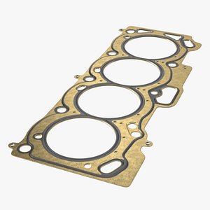 Engine Block Head Gasket Brass 3D model