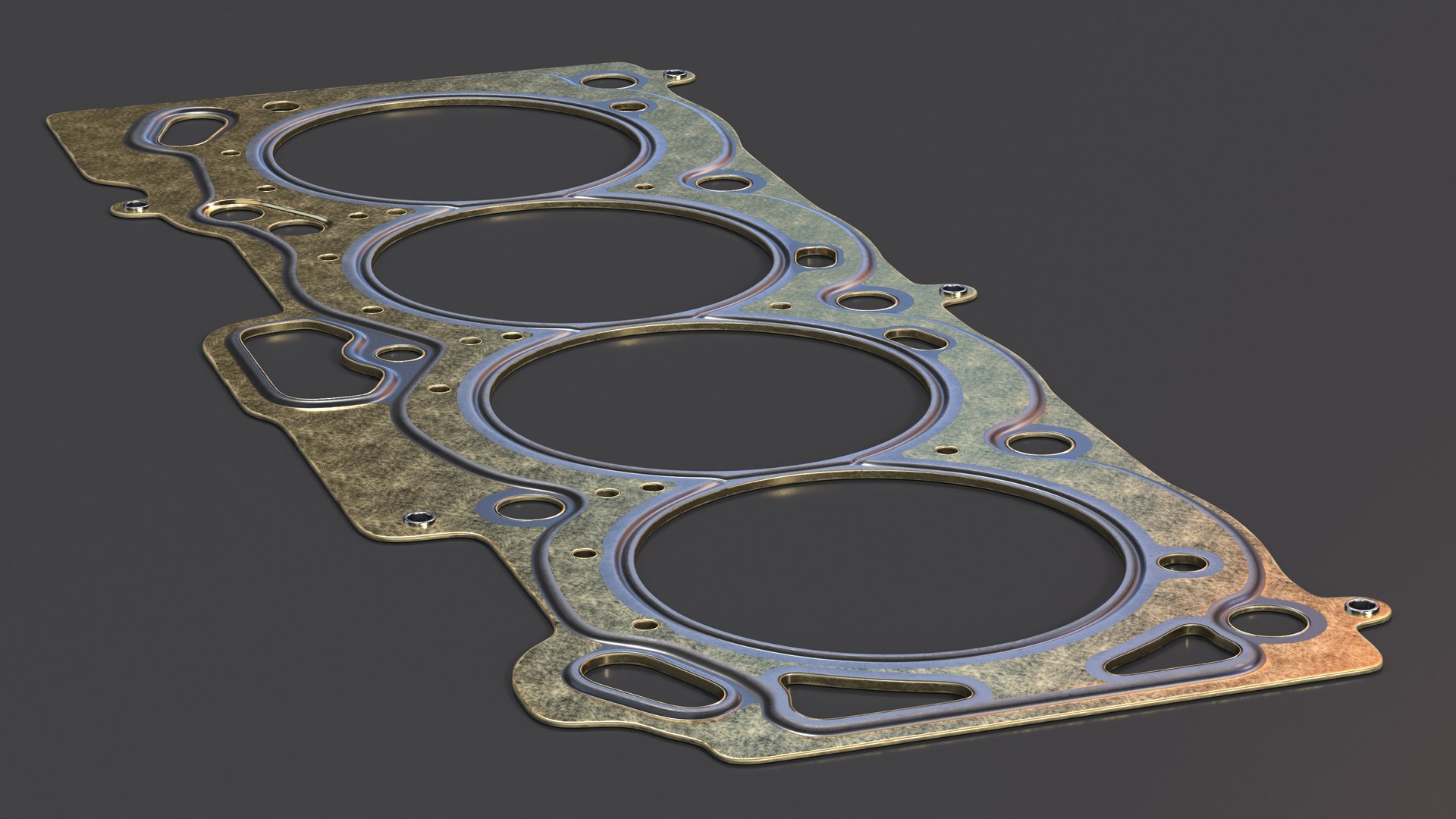 Engine Block Head Gasket Brass 3D model TurboSquid 2028428