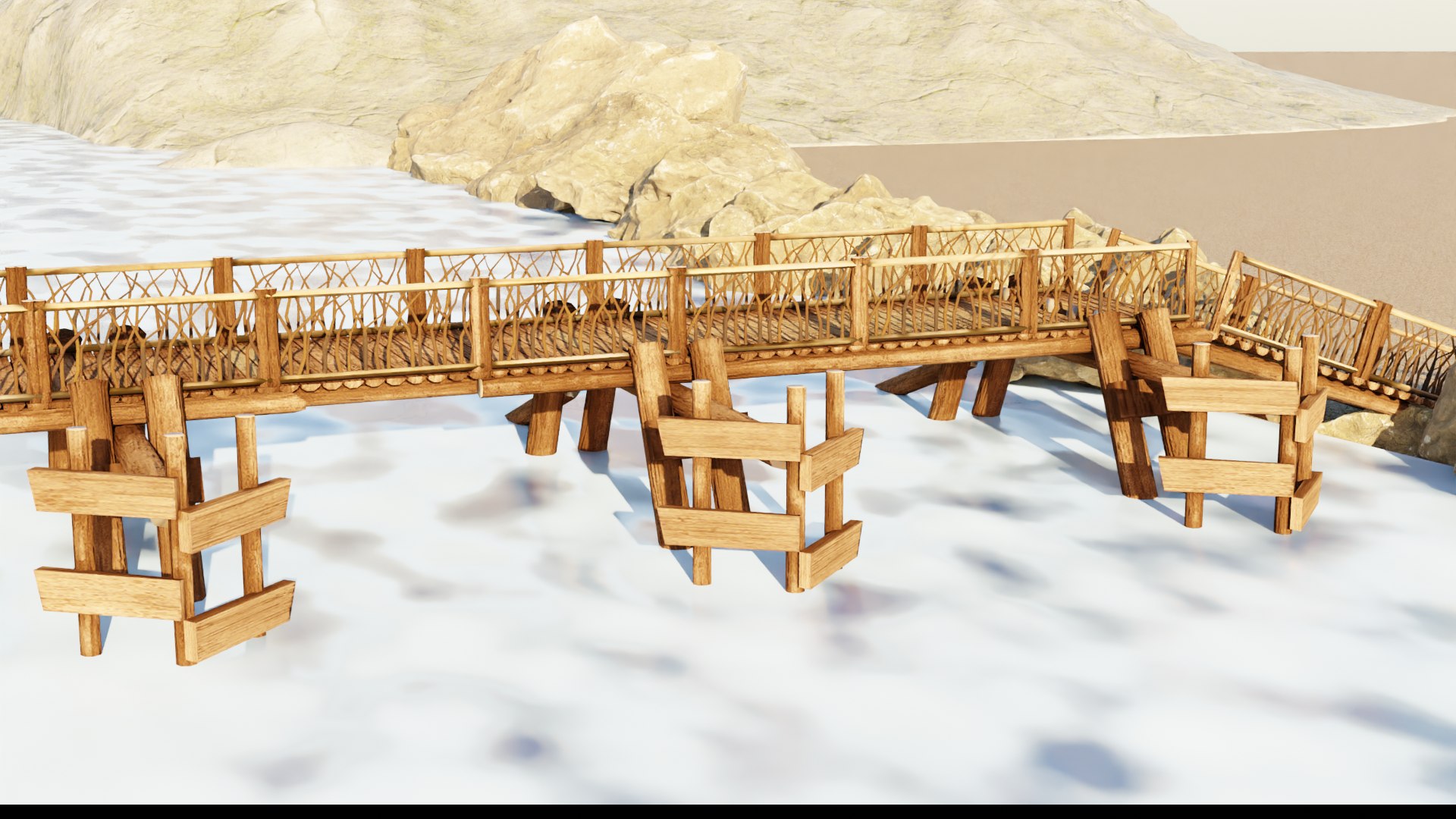 3D Roman Bridge Model - TurboSquid 2240922