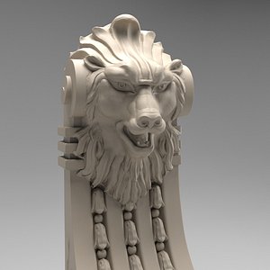 3d scroll volute lion model