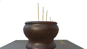 shrine incense joss 3D