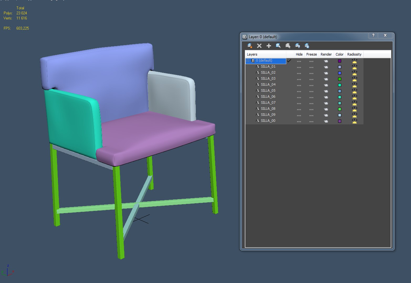 3d Tacha Chair Model