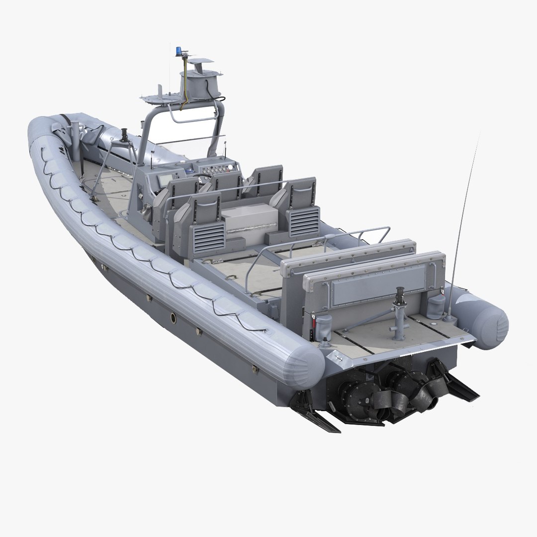 Naval Special Warfare Rigid Hull Inflatable Boat RHIB 3D model preview