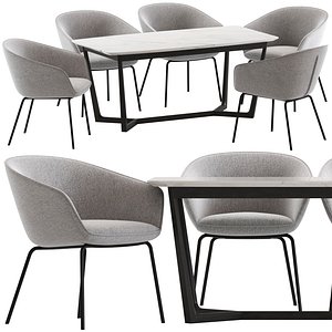 Oslo Home Amanda Dinning Chair and Innova Australia Carlin Table