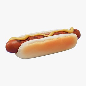 3D cartoon hot-dog model