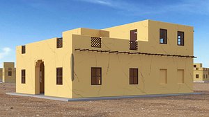 3D Cartoon Middle Eastern Adobe House