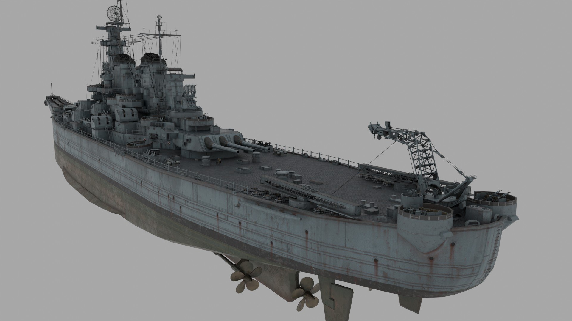 Uss-Iowa 3D Model - TurboSquid 2253440