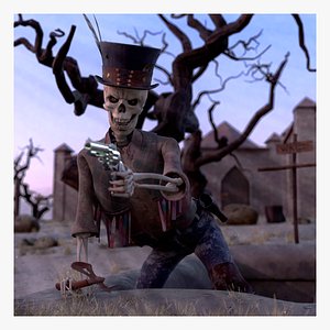 Skeleton Western 3D model