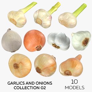 Garlic and Onion Collection 02 - 10 models 3D model