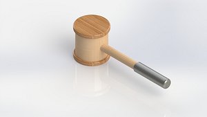 3D wooden hammer