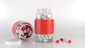 Capsule bottle 3D model