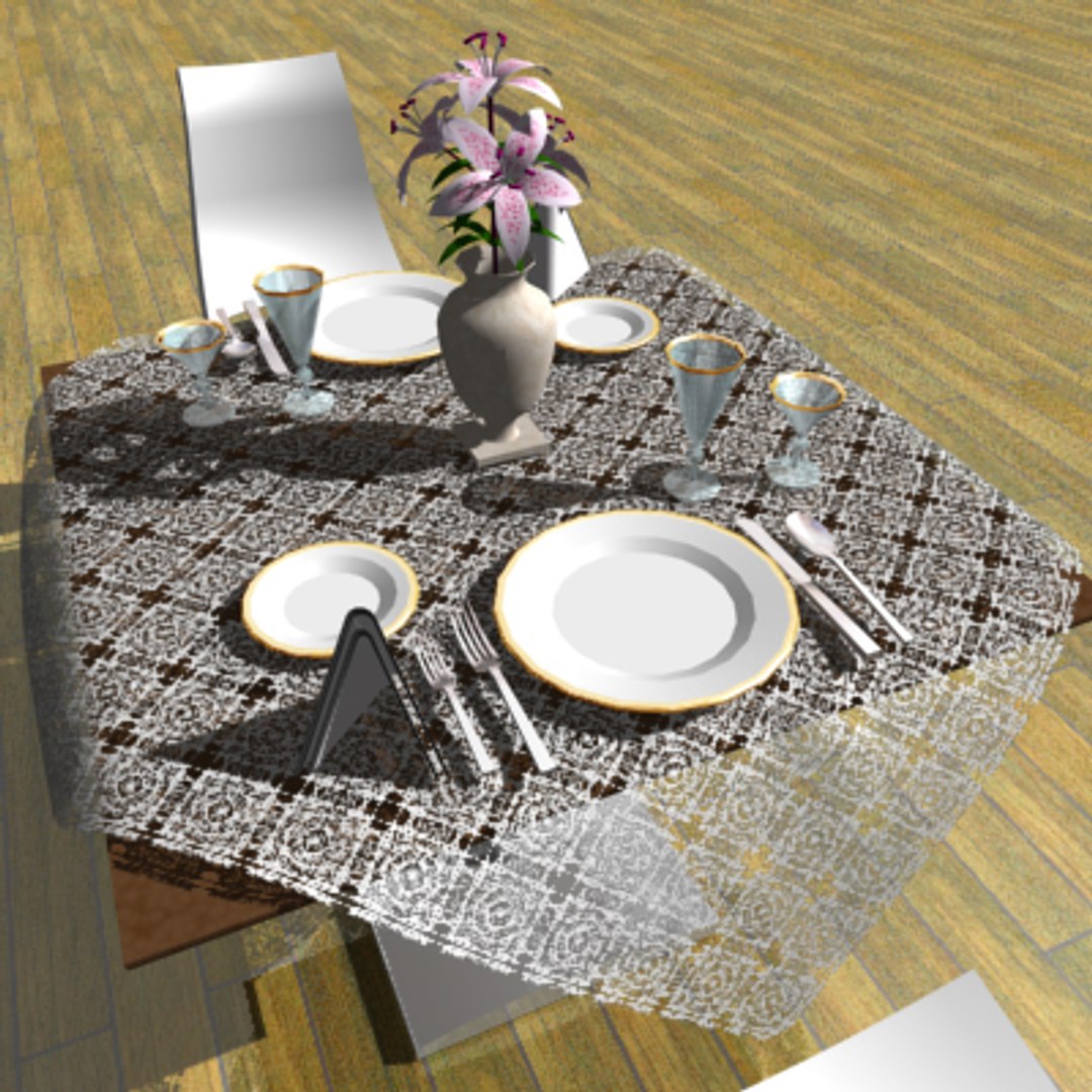 3d dining table model