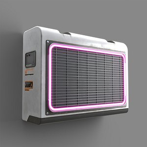 3D Sci-Fi Cyberpunk Air Conditioner model