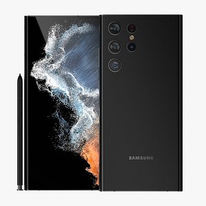 3D Samsung Galaxy S22 Ultra Black