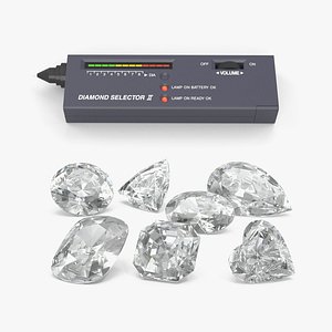 3D Diamond Tester with Diamonds Collection model