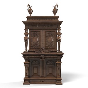 3d baroque wardrobe armoire
