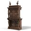 Baroque wardrobe armoire tv media cabinet big antique carved victorian furniture