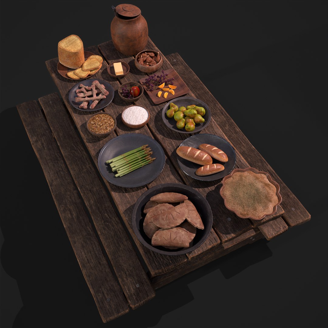 3D Medieval Picnic - TurboSquid 1777059