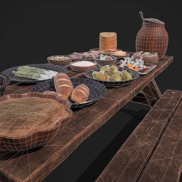 3D Medieval Picnic - TurboSquid 1777059