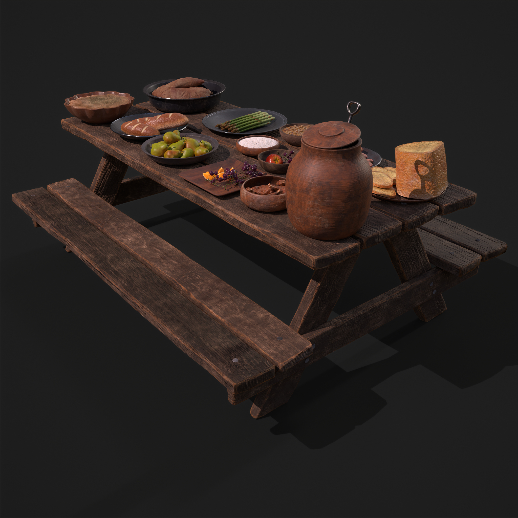 3D Medieval Picnic - TurboSquid 1777059