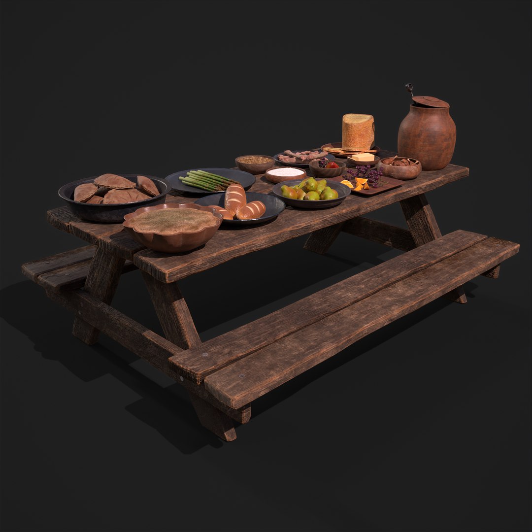 3D Medieval Picnic - TurboSquid 1777059