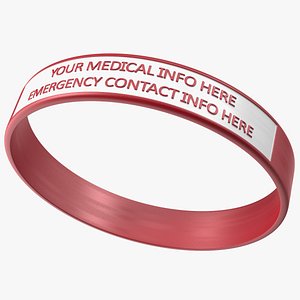 Medical Alert ID Wristband 3D model