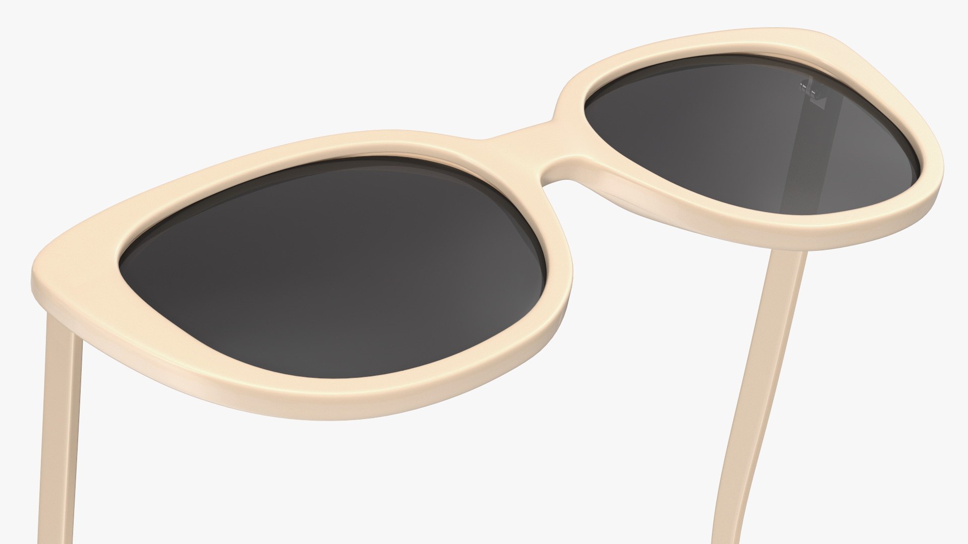 Ivory Frame Cat Eye Glasses 3D Model - TurboSquid 2141581