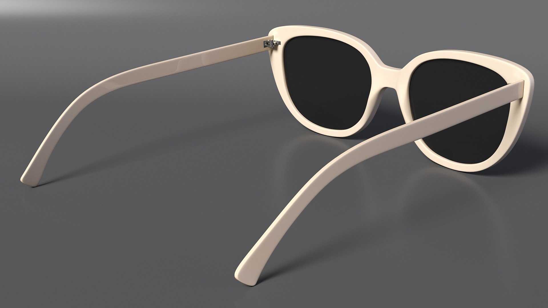 Ivory Frame Cat Eye Glasses 3D Model - TurboSquid 2141581