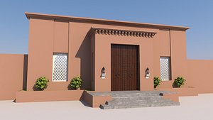 3D traditional moroccan door marrakech model
