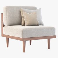 Bellanest Soto Modular Armless Chair Center Module