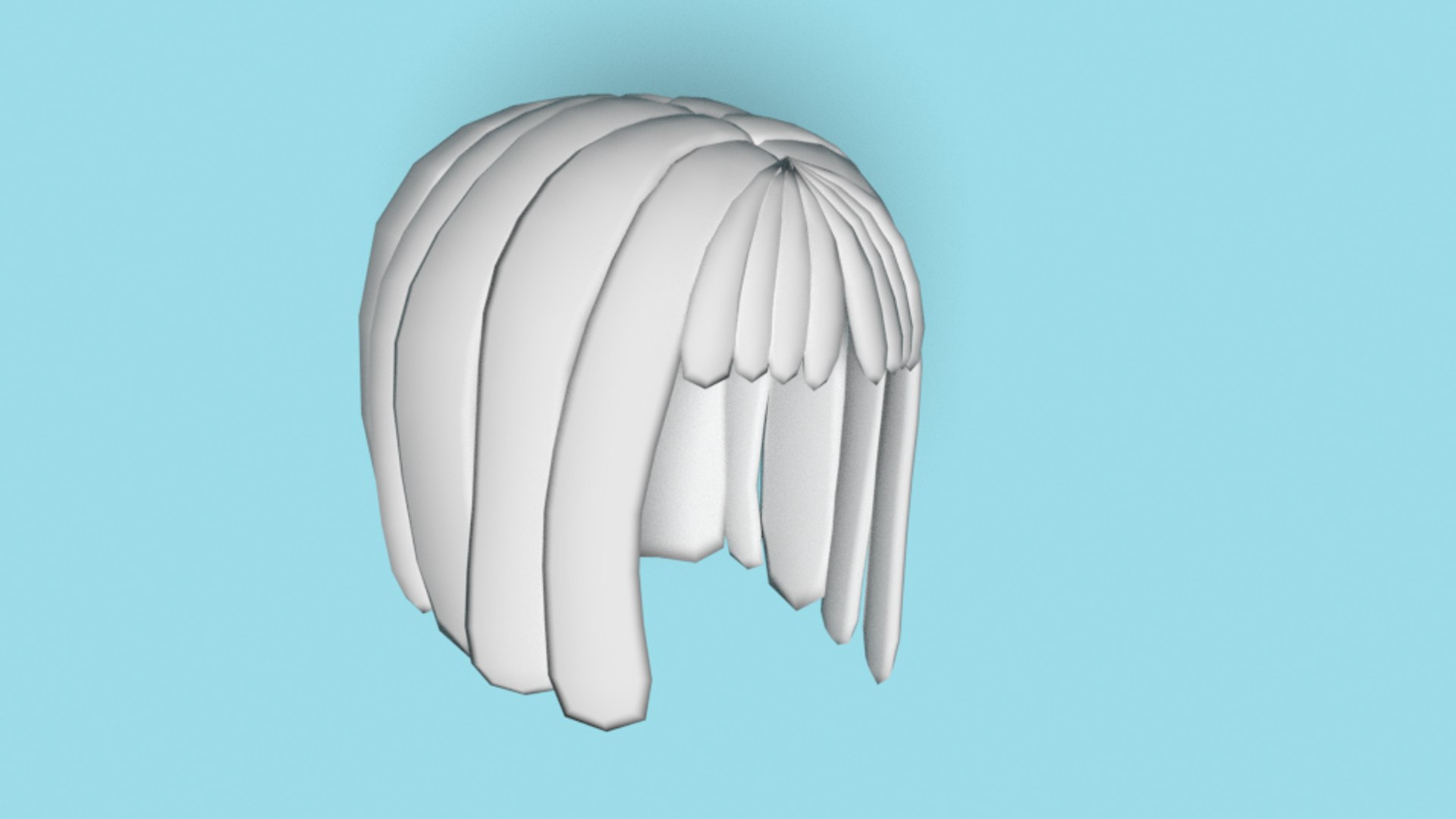 Modelo de cabelo feminino low poly 2 cores Modelo 3D - TurboSquid 2073396