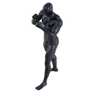 3D male mannequin stands boxer